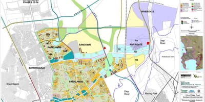 Mappa di parchi di Città del Capo 