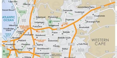 Mappa di plattekloof Città del Capo