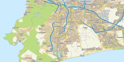 Mappa di plumstead Città del Capo