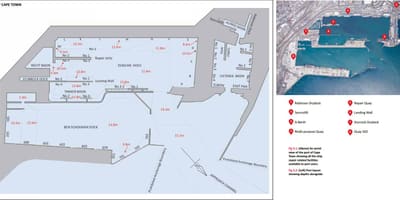 Mappa del porto di Città del Capo