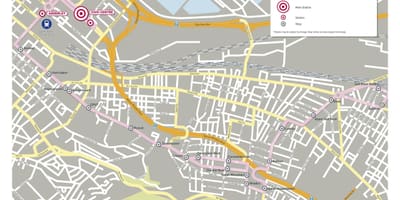 Mappa di salt river Città del Capo