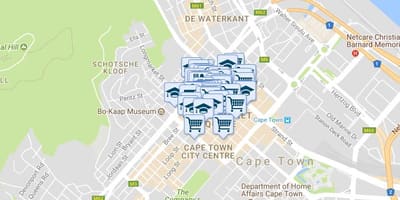 Mappa di shortmarket street Città del Capo