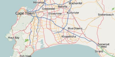 Mappa del filone western cape