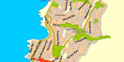 Mappa ocean view, Città del Capo
