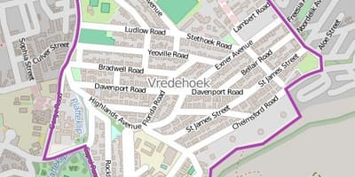 Mappa di vredehoek Città del Capo